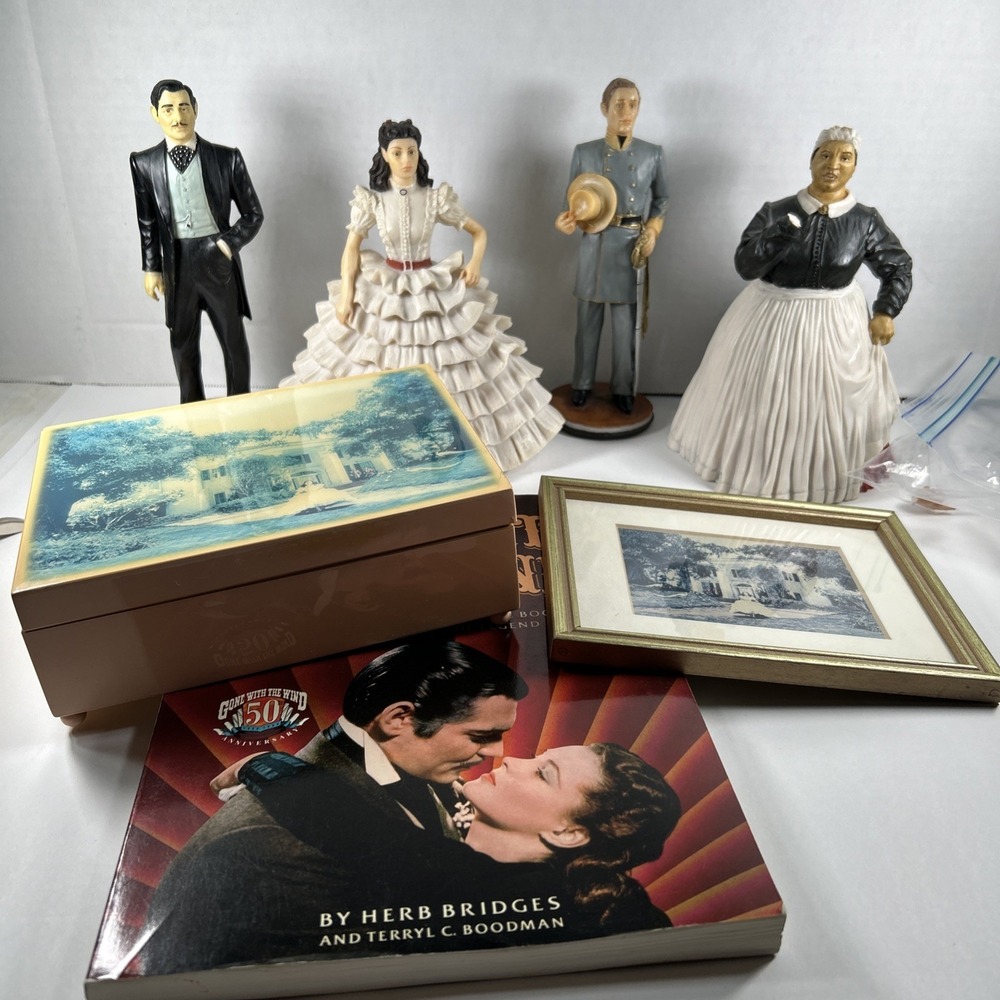 Herb Bridges Movie‎ Old South Memoribla Book Figures Music Box Lot